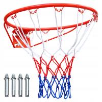 Czerwony kosz do koszykówki 45,72 cm z siatką