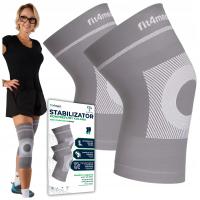 Ściągacz na kolano Fit4Med czarny 2 szt. oddychający