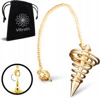 SPIRALNE WAHADŁO DO RADIESTEZJI ZŁOTE – 1 SZTUKA PREMIUM