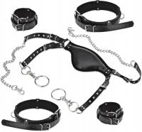 SKÓRZANA UPRZĄŻ DO KRĘPOWANIA I ROZWIERANIA NÓG KAJDANKI BDSM RÓŻNE POZYCJE