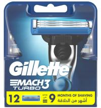 Gillette Wkłady ostrza do maszynki Gillette Mach3 Turbo 12 sztuk oryginalne