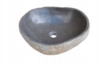 Umywalka nablatowa z kamienia rzecznego 42-46 x 33-36 cm