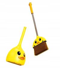 Mini Zestaw do Sprzątania dla dzieci miotła z szufelką żółta kaczka
