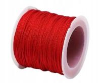 ROLKA SZNUREK NYLONOWY TOPLIWY 0,8MM OK 40M DO MAKRAMY BRANSOLETEK CZERWONY