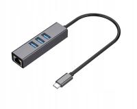 Karta Sieciowa HUB USB-C 3.1 3x USB 3.0 RJ45 LAN
