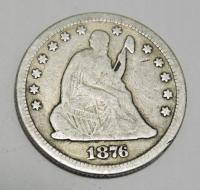 USA quarter 25 cents 1876 Liberty Seated