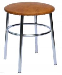 Taboret kuchenny wzmocniony metalowy srebrny , kolory siedzisk