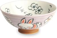 CERAMICZNA MISECZKA KRÓLICZEK RÓŻOWY 14x6.5 cm MADE IN JAPAN