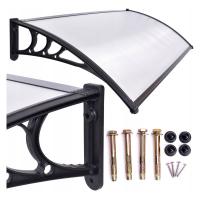 Козырек над входной дверью KLIME навес черный 120X80 UV поликарбонат