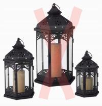 Lampiony latarnie lampy retro do ogrodu na taras dekoracyjne 2 rozmiary