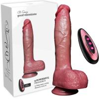 Реалистичный фаллоимитатор вибратор с подогревом пенис член присоска XXL пульт дистанционного управления