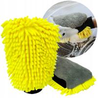 Rękawica mikrofibra do czyszczenia samochodu auta dwustronna miękka duża
