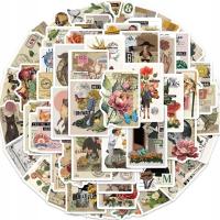 MIX VINTAGE RETRO NAKLEJKI WODOODPORNE STICKERBOMB WLEPKI 50 szt