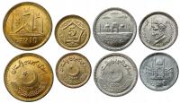PAKISTAN ZESTAW 4 MONET 1 - 10 RUPEE RUPII 2016 - 2021 ŚWIĄTYNIE MENNICZE