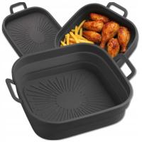 WKŁAD SILIKONOWY SKŁADANY DO AIR FRYER FRYTKOWNICY FORMA DO PIECZENIA