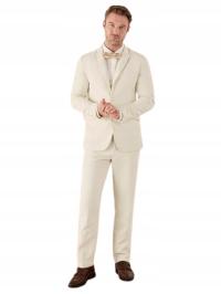 GARNITUR MĘSKI KREMOWY ELEGANCKI PROSTY XXL ŁGL