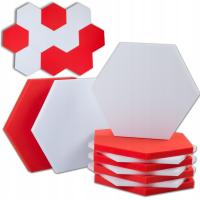 Звукоизоляционный коврик шестиугольник акустическая пластина красный белый поглотитель