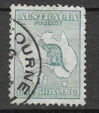 Australia S224 fauna kangur 1913r. w2 ciemny nieiesko-zielony 30funtów