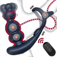 Массажер простаты с кольцом, анальная пробка вибратор с пультом дистанционного управления для мужчин