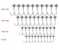 Główka jigowa - Główki 40szt - 5/7/10/14g - 2-4/0