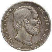 Holandia - 2 1/2 gulden 1860 rok, Ag