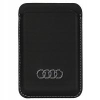 Audi Synthetic Leather Wallet Card Slot czarny/black MagSafe AU-MSCH-Q3/D1-