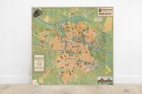 Stary Plan Wroclaw Monument Plan Breslau 1910r 50x40 cm