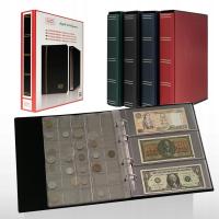 Klaser 2w1 na banknoty i monety świata z futerałem Premium Czarny