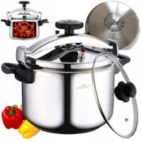 DUŻY GARNEK CIŚNIENIOWY 15.0L SZYBKOWAR 2w1 STALOWY 18/10 NAZ GAZ INDUKCJA