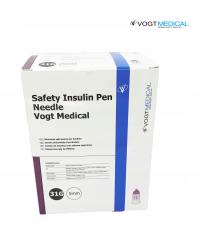 Bezpieczne jednorazowe Igły do penów 31G (0,25 x 5mm) Vogt Medical 100 szt