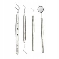 Стоматологический диагностический набор 4 инструментов с родиевым зеркалом