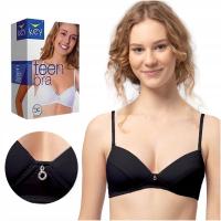 Key Biustonosz dla nastolatki bez fiszbin czarny TBC 122 70 AA