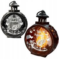 ZNICZ NA GRÓB LED LATARENKA OKRĄGŁA DLA DZIECKA CMENTARZ LAMPKA