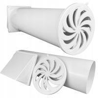 Комплект вентиляционного отверстия fi125, труба 50 см, воздуховод через стену