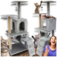 Когтеточка Для Кошек Башня Кровать Домик Будка 5 Поз. Игрушка Шпагат Лестница