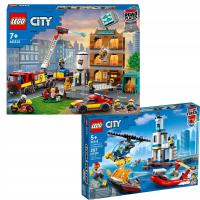 LEGO City 60321 Straż pożarna 60308 Straż Pożarna Policja Posterunek