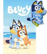 BLYE I BINGO Koc Polarowy i Poduszka Bluey Piesek Pieski Blue Blui Prezent
