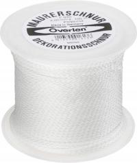 Overmann Sznur murarski 100 m x 2 mm Biały z poliamidu Niemiecki