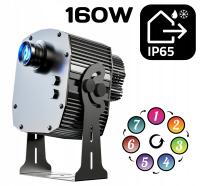 Projektor reklamowy LED GOBO 7 grafik IP65 zewnętrzny 160W kolorowe logo