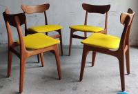 Zestaw krzeseł Schiønning& Elgaard.Lata 50