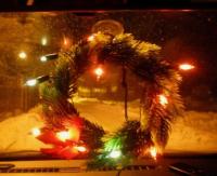 STROIK WIANEK CHOINKA SAMOCHODOWA ŚWIECĄCA ŚWIATEŁKA LAMPKI LED TIR 12V 24V