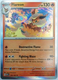 MEW 151 | Flareon 136/165 | FIRE | Oryginalna karta Pokemon