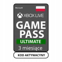 XBOX GAME PASS ULTIMATE LIVE GOLD CORE 90 DNI 3 X 30 LIVE GOLD KOD