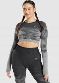 GYMSHARK TOP SPORTOWY Z DŁUGIM RĘKAWEM SZARY 1A2D4_C* 1_2