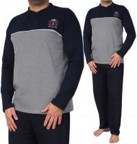 Piżama męska BAWEŁNA ciepła OCIEPLANA jesień zima