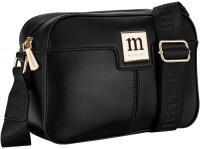 Сумка черная сумка-мессенджер MONNARI с золотым логотипом