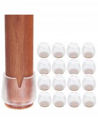 12-16 мм защитные накладки для ног стула силиконовый прозрачный с войлоком 16 шт