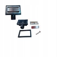 Prostokątny przelew chrom do zlewu kuchennego BLASZKA - komplet montażowy