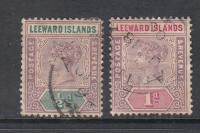 kol. ang. LEEWARD ISLANDS Mi 1-2 VIKTORIA z 1890