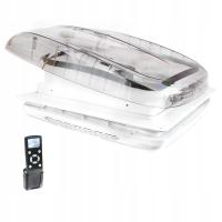 Wentylator dachowy Plus Fan 40x40 cm przezroczysty z pilotem led